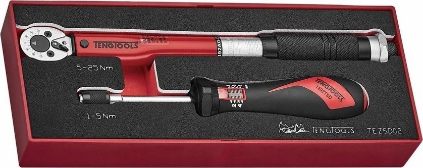 Teng Tools ZESTAW KLUCZ I WKRÄTAK DYNAMOMETRYCZNY 1/4'' TEZSD02