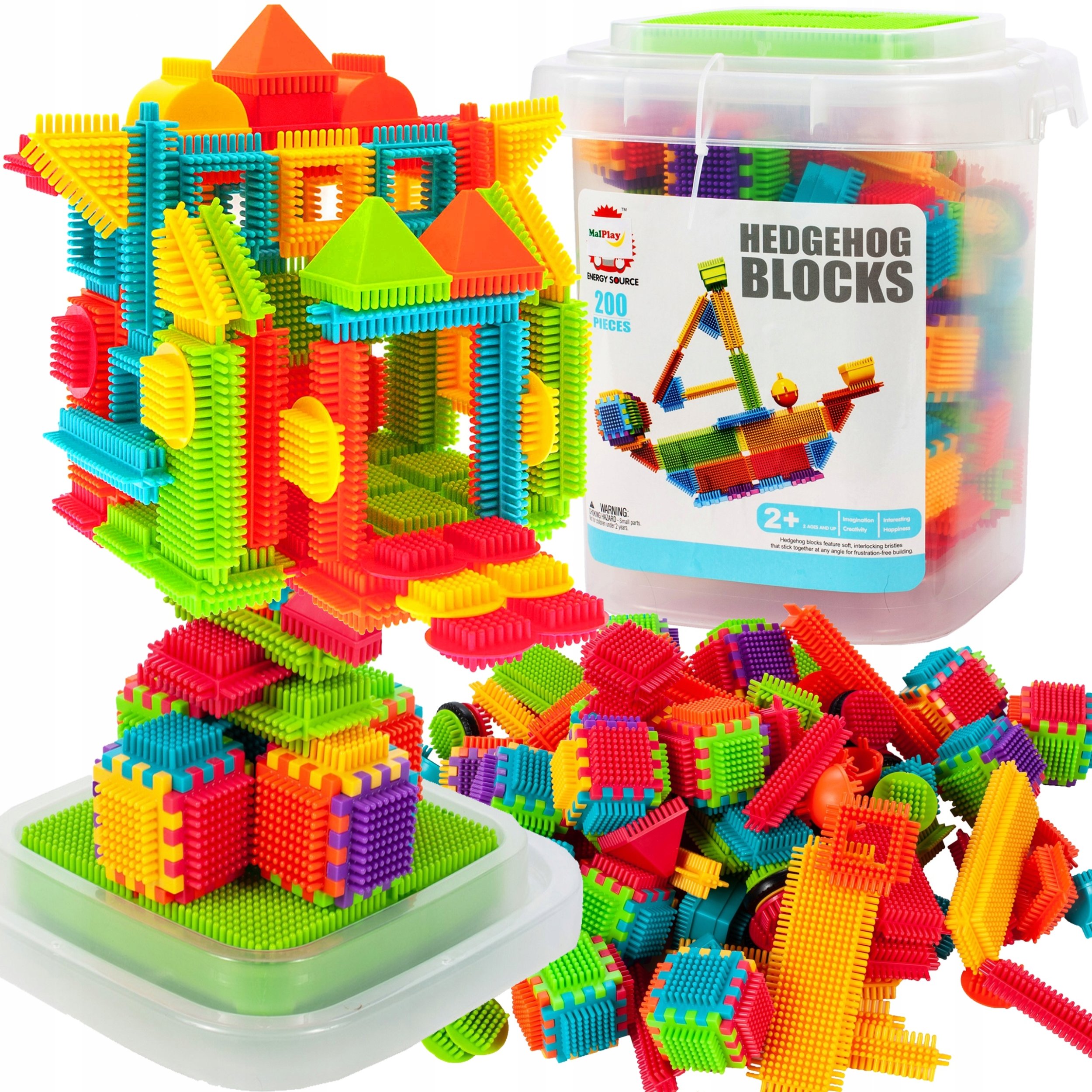 Klocki Konstrukcyjne Wafle Kreatywne Do Budowania JEŻYKI 200el.