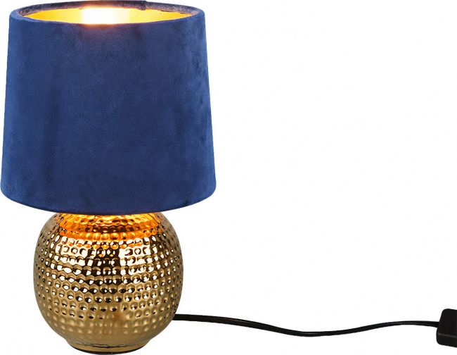 Lampa stołowa lampa stołowa Sophia 26 x 16 cm E14 ceramiczna 40W niebieska