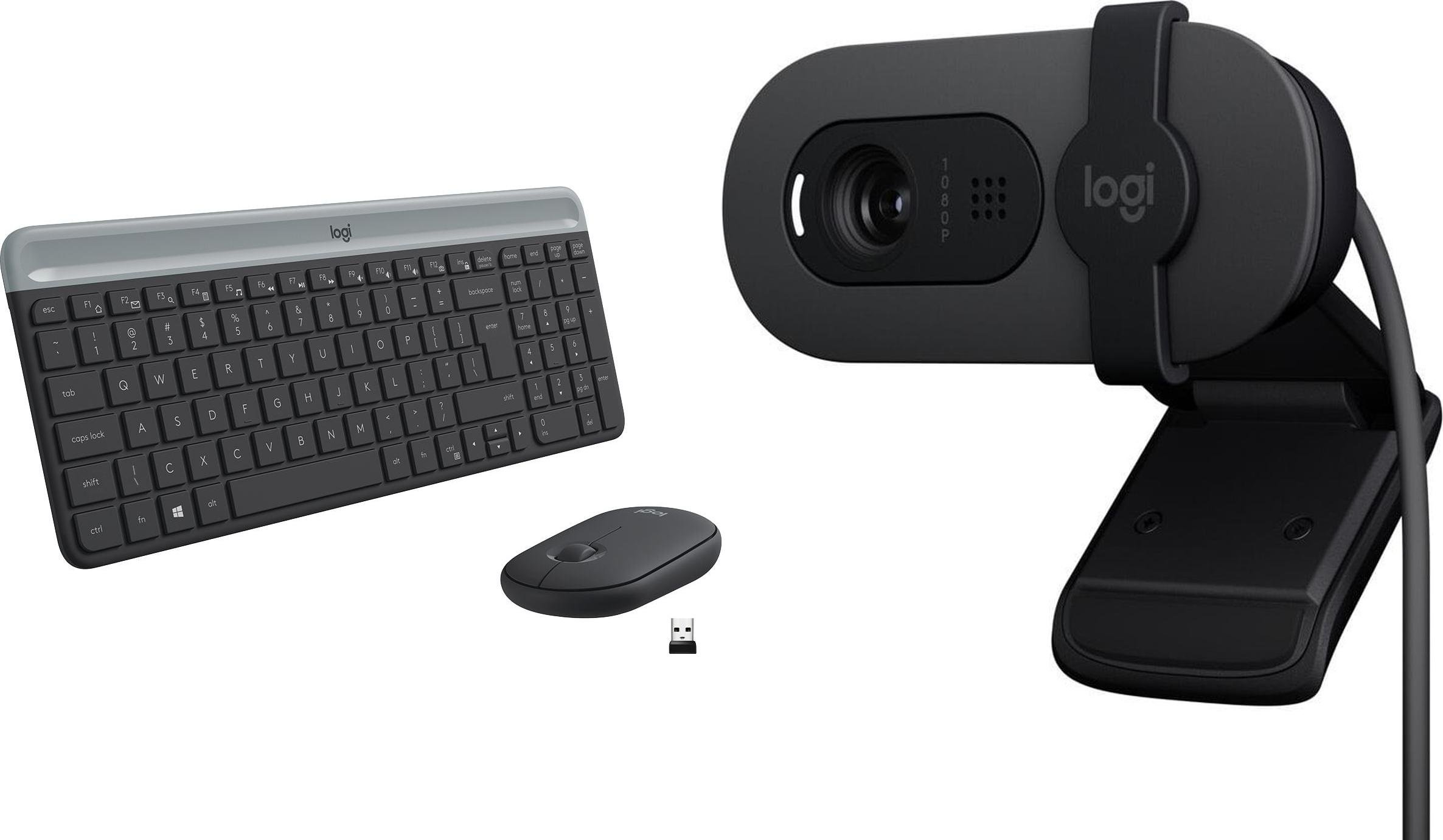 Klawiatura + mysz Logitech MK470 Slim (920-009204) + Brio 100 (960-001585)
