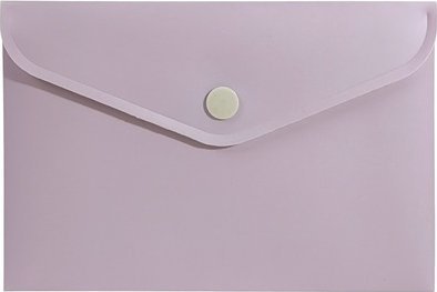 Biurfol Teczka kopertowa koperta na zatrzask A6 PP różowa soft touch BIURFOL