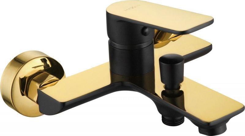 Bateria wannowa Mexen Mexen Alfa bateria wannowa, czarna/złota - 745730-75