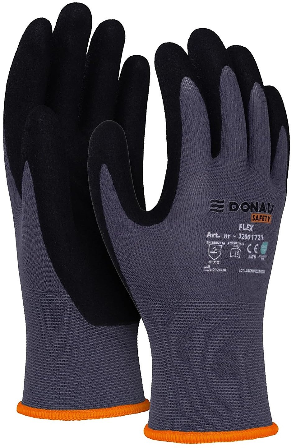 Rękawice Donau Safety Flex rozm.8 szare -