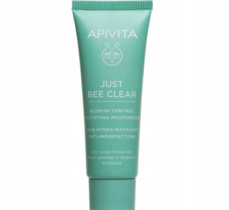 APIVITA_Just Bee Clear Blemish Control Mattifying Moisturizer matujący żel-krem na skórę tłustą, skłonną do trądziku 40ml