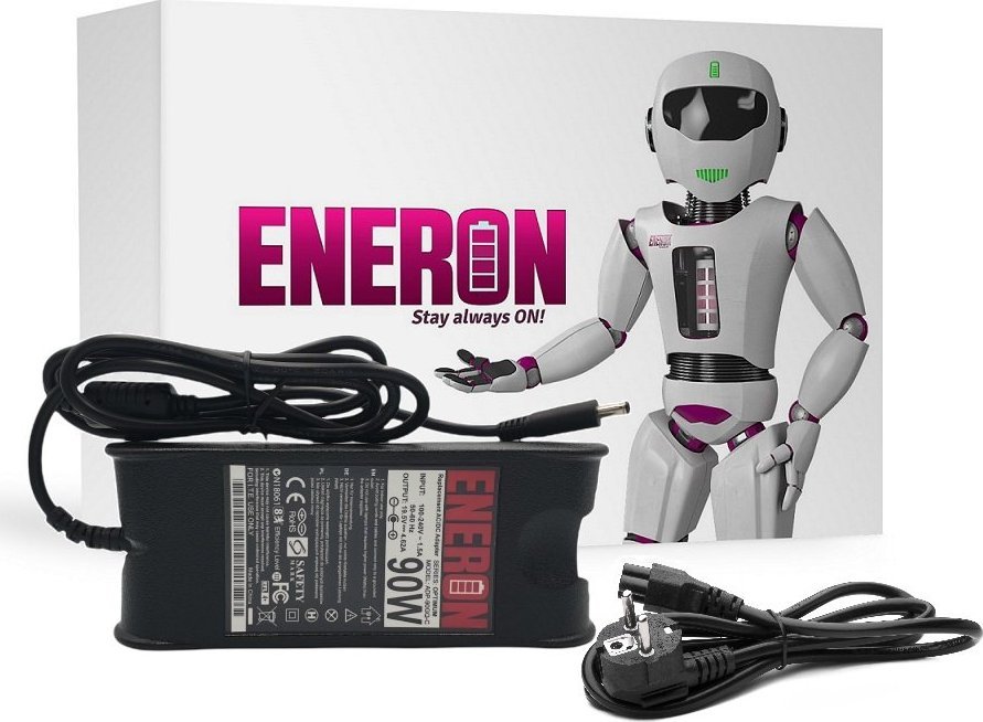 Zasilacz do laptopa Eneron Zasilacz ładowarka do laptopów Dell 19.5V 90W 4.62A wtyk 4.5x3.0mm + kabel zasilający