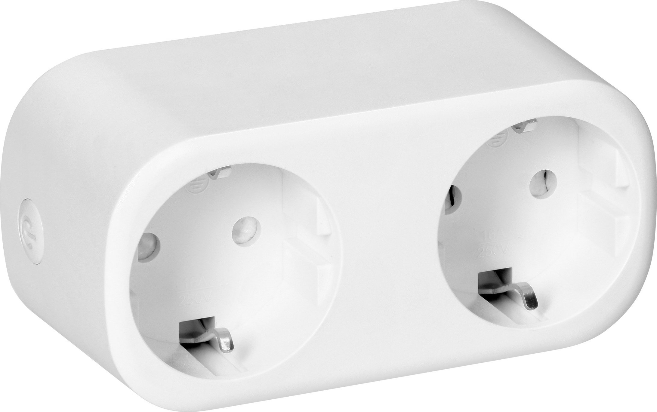 Orno Rozgałęźnik bezprzewodowy podwójny Tuya Smart Wi-Fi, Schuko, białe