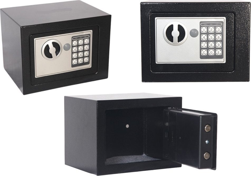 Sejf Elektroniczny Na Kod Skrytka Stalowy Czarny