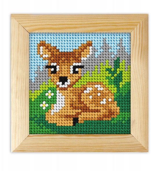 Haft z ramką. Moje pierwsze wyszywanie - Sarenka