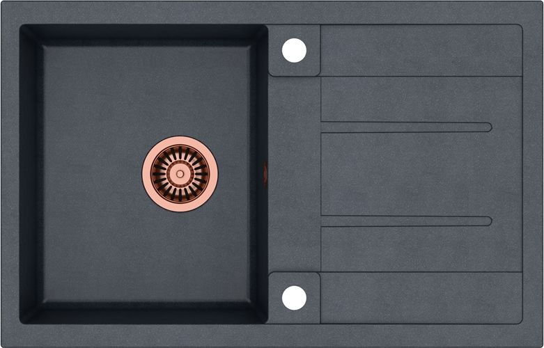 Zlewozmywak Quadron MORGAN 111 GraniteQ miedziany / czarny metalik