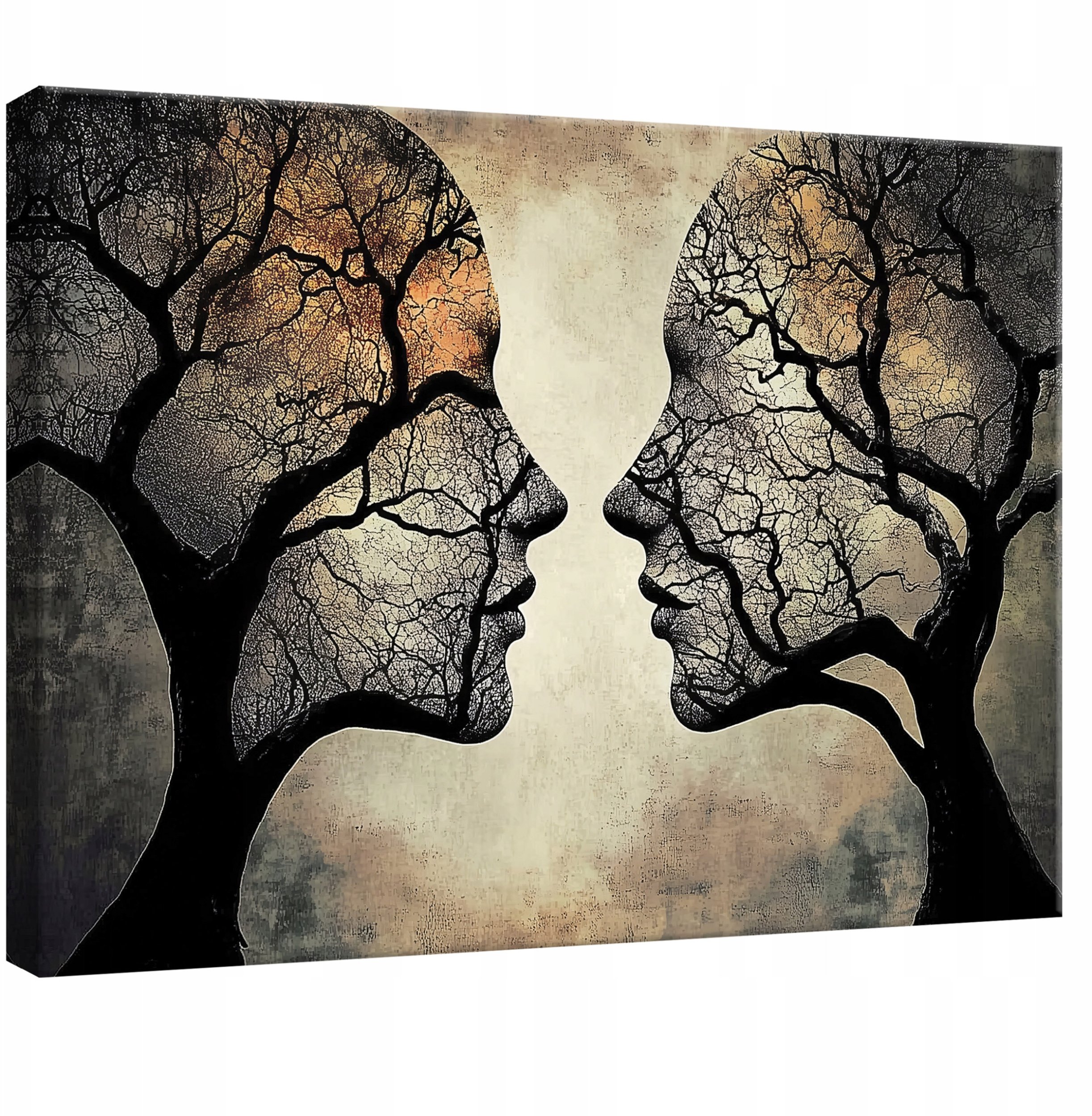 OBRAZ DO SYPIALNI SALONU KUCHNI DRZEWO KOBIETA NA PŁÓTNIE ŚCIANĘ 100x70