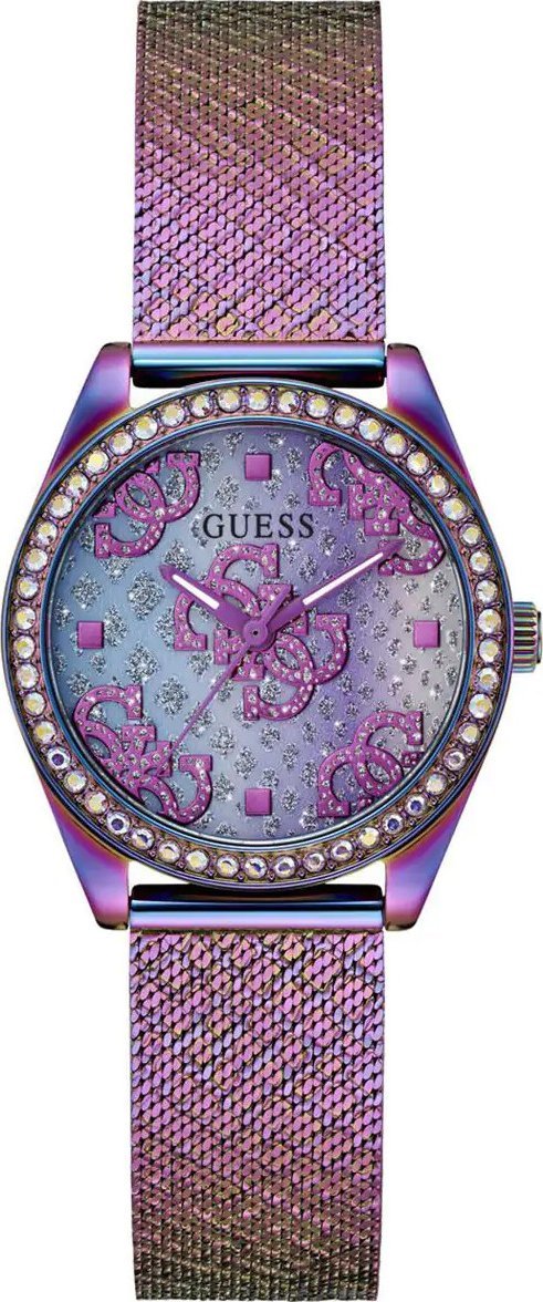 Zegarek damski Guess GW0748L3 CYRKONIE fioletowy