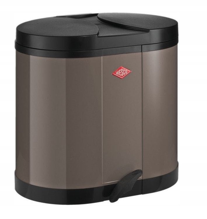 Kosz na śmieci ciepły szary 2x15l BETA Wesco