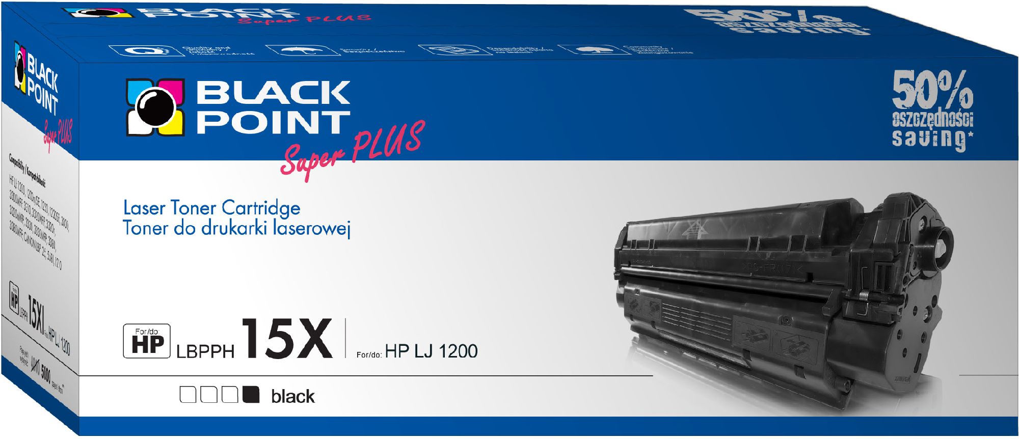 Toner Black Point LBPPH15X Black Zamiennik 15X (LBPPH15X)