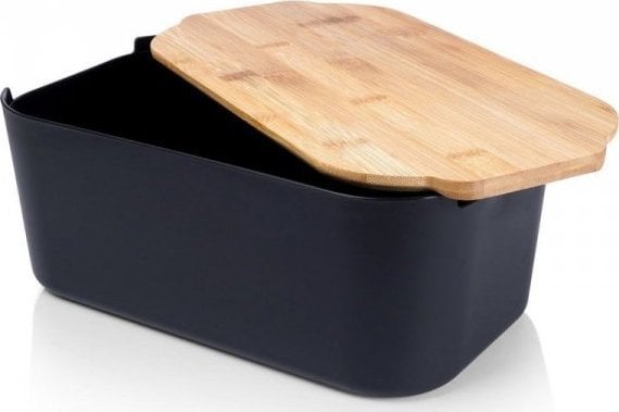 Chlebak Vilde CHLEBAK Z DESKĄ BAMBUSOWĄ CZARNY 259301