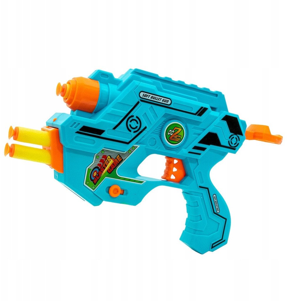 PISTOLET NA MIĘKKIE STRZAŁKI 5x DARTS BROŃ