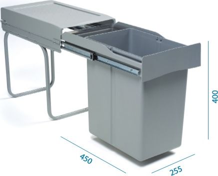 Kosz na śmieci Alveus szafkowy szary (1090335)