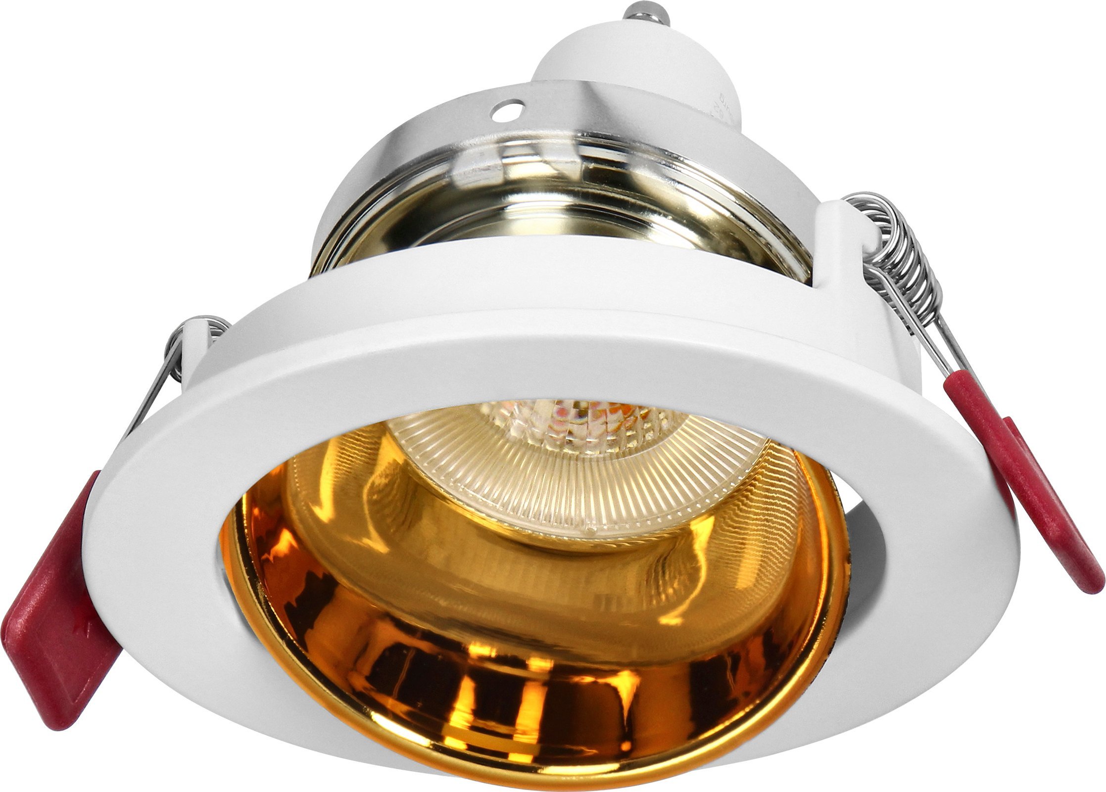 Orno FONDI RC ramka dekoracyjna oprawy punktowej, MR16/GU10 max. 50W, okrągła, stała, aluminiowa, biało-złota