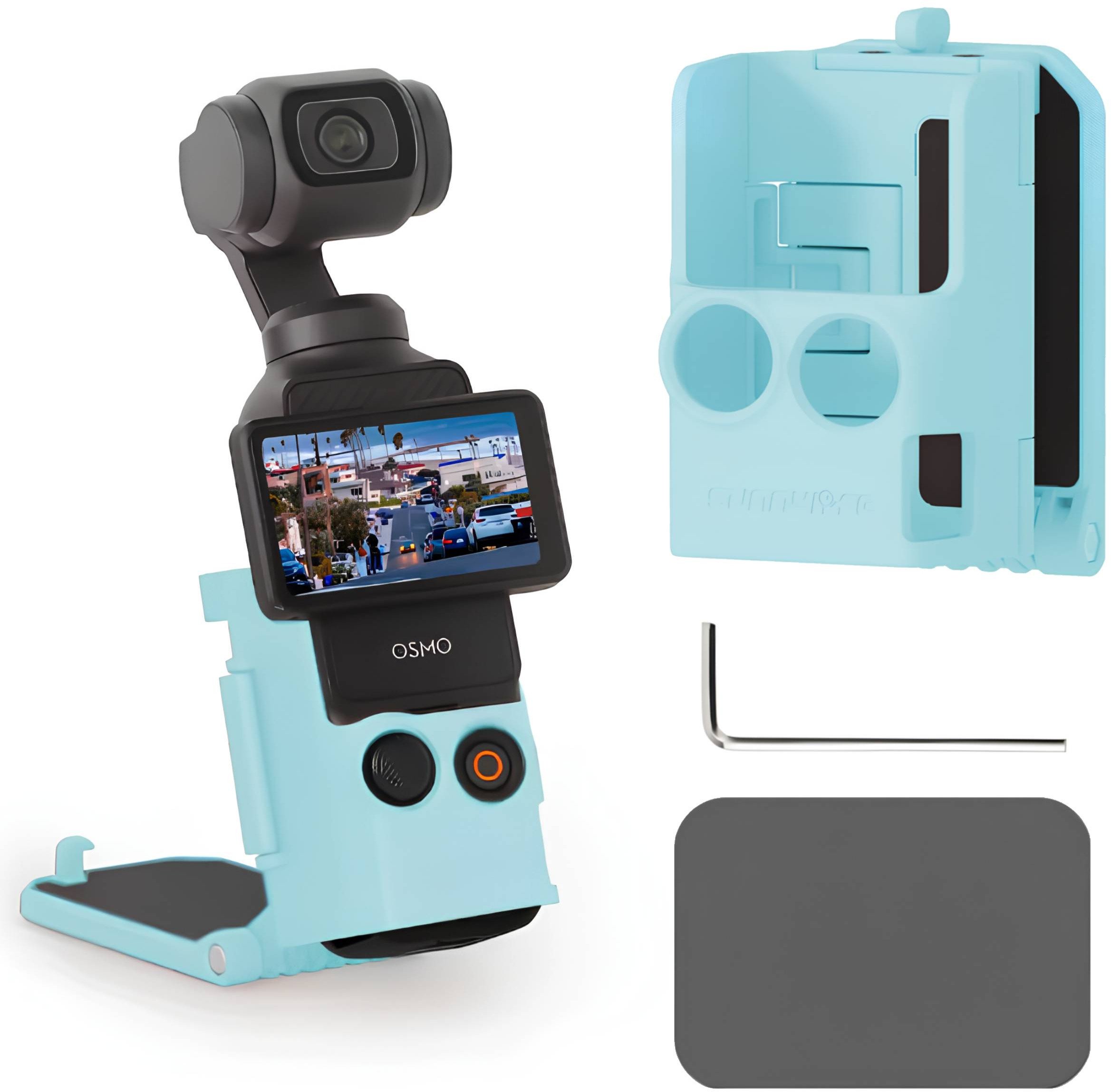 UCHWYT MAGNETYCZNY REGULOWANY MOCOWANIE OCHRONNE DO DJI OSMO POCKET 3 (NIEBIESKI)