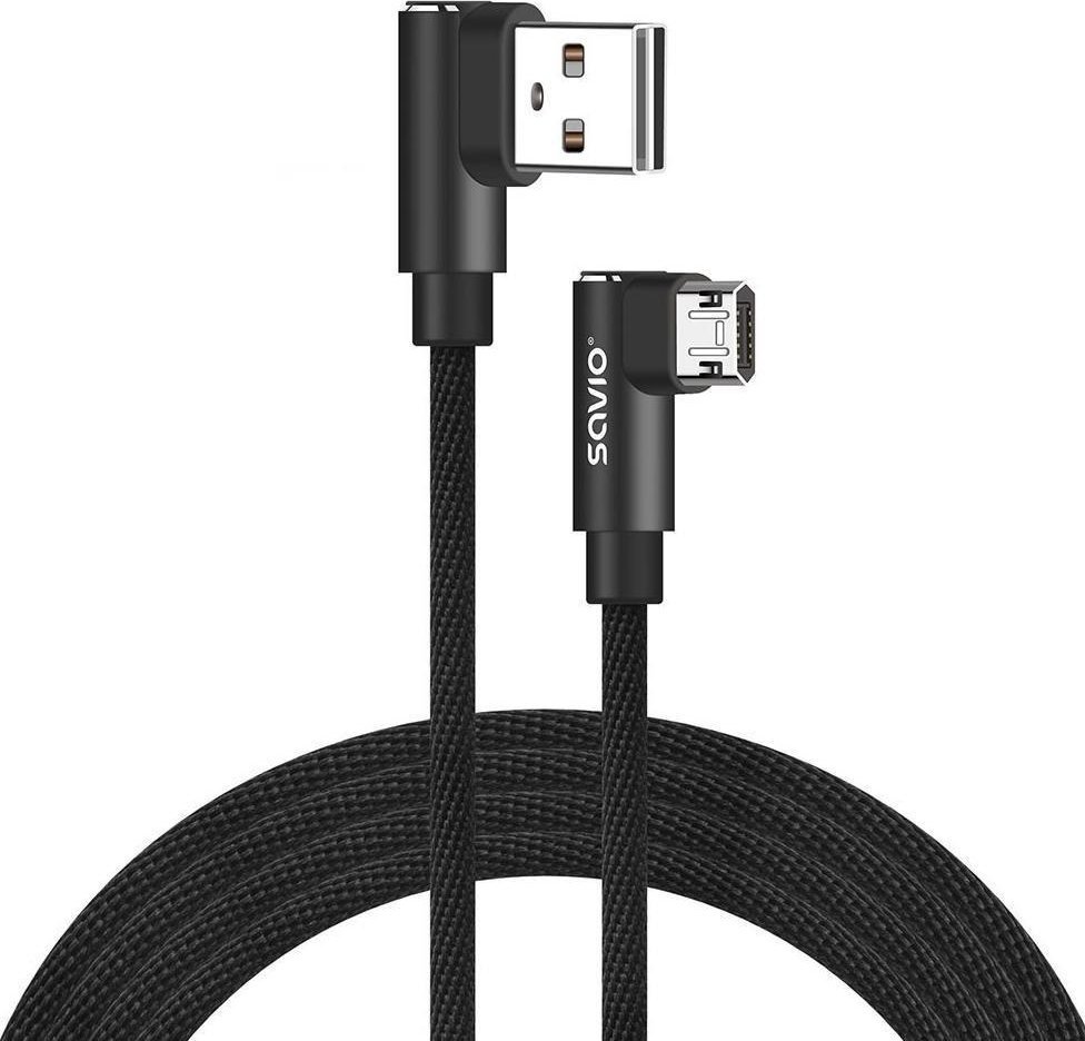 Kabel USB Savio USB-A - microUSB 2 m Czarny (1_815990)