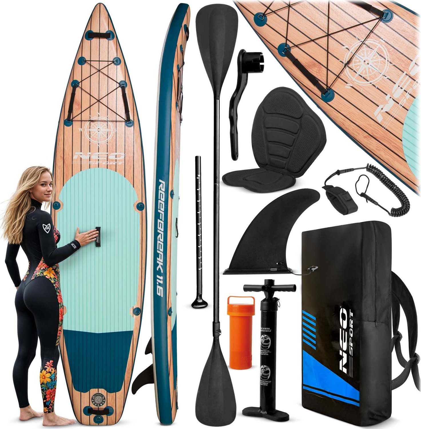 NeoSport Deska SUP Reefbreak 350 x 81 x 15 cm 170304