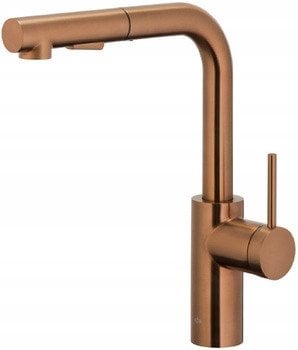 ARMATURA KRAKÓW 6623-110-34 Duero basic bateria kuchenna stojąca z wyciąganą wylewką i obrotową wylewką 2 funkcyjną, pvd brushed rose gold