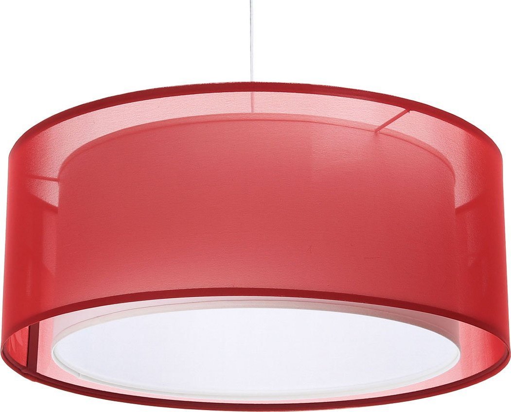 Lampa wisząca Lumes Czerwona lampa wisząca z podwójnym kloszem - S436-Estera