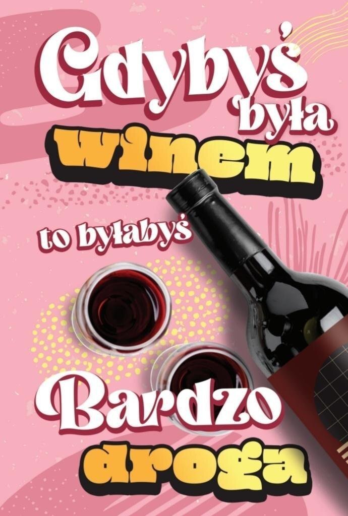 Karnet Urodziny Wino