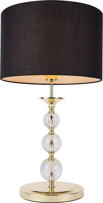 Lampa stołowa Zumaline Nocna lampa sypialniana Rea stojąca na komodę czarna złota