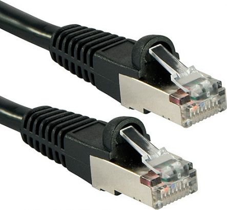 Lindy RJ-45/RJ-45 kat.6 S/FTP Czarny 10m (47183)