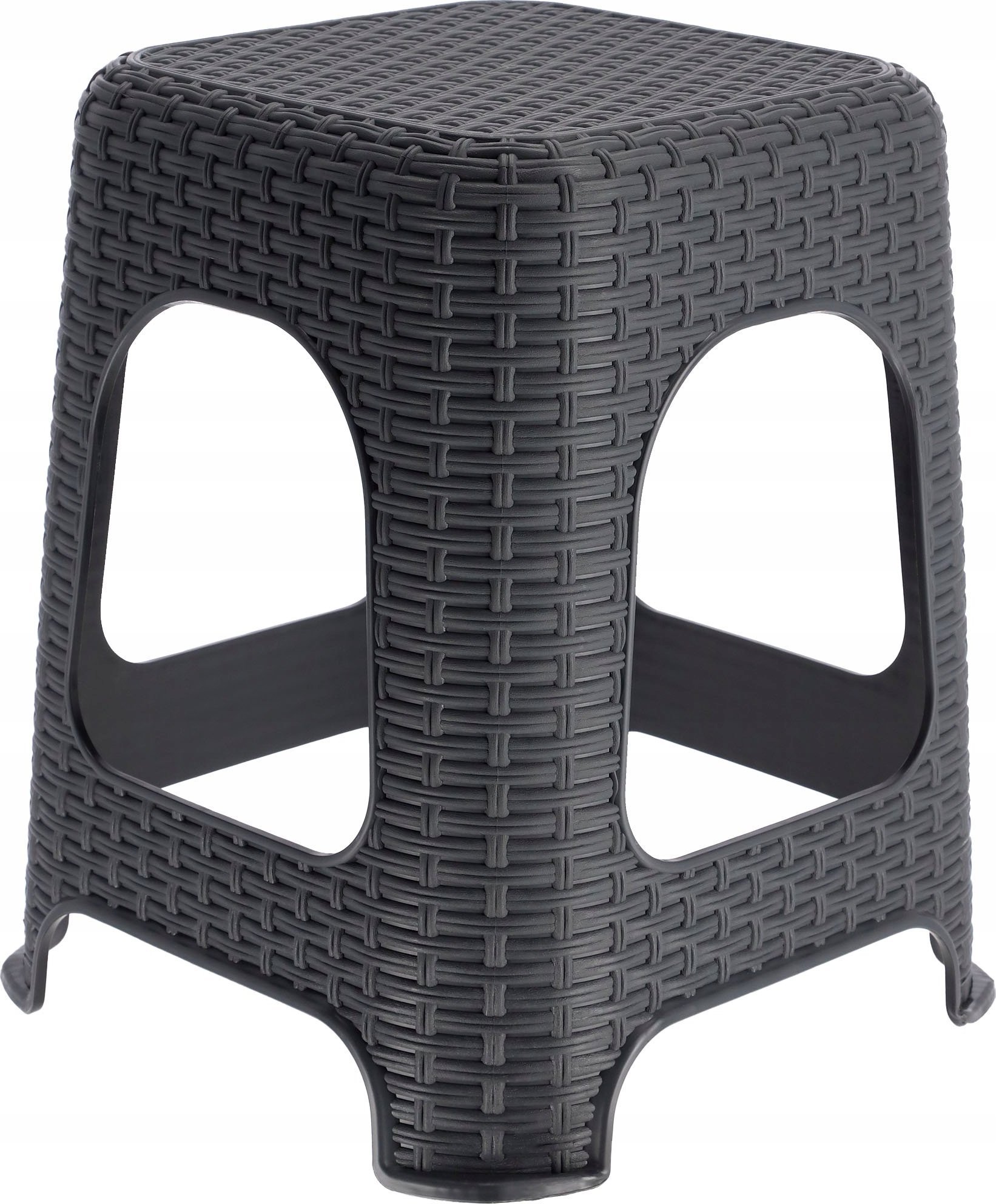 Kadax Taboret Kuchenny Stołek Krzesło Rattan Antracyt
