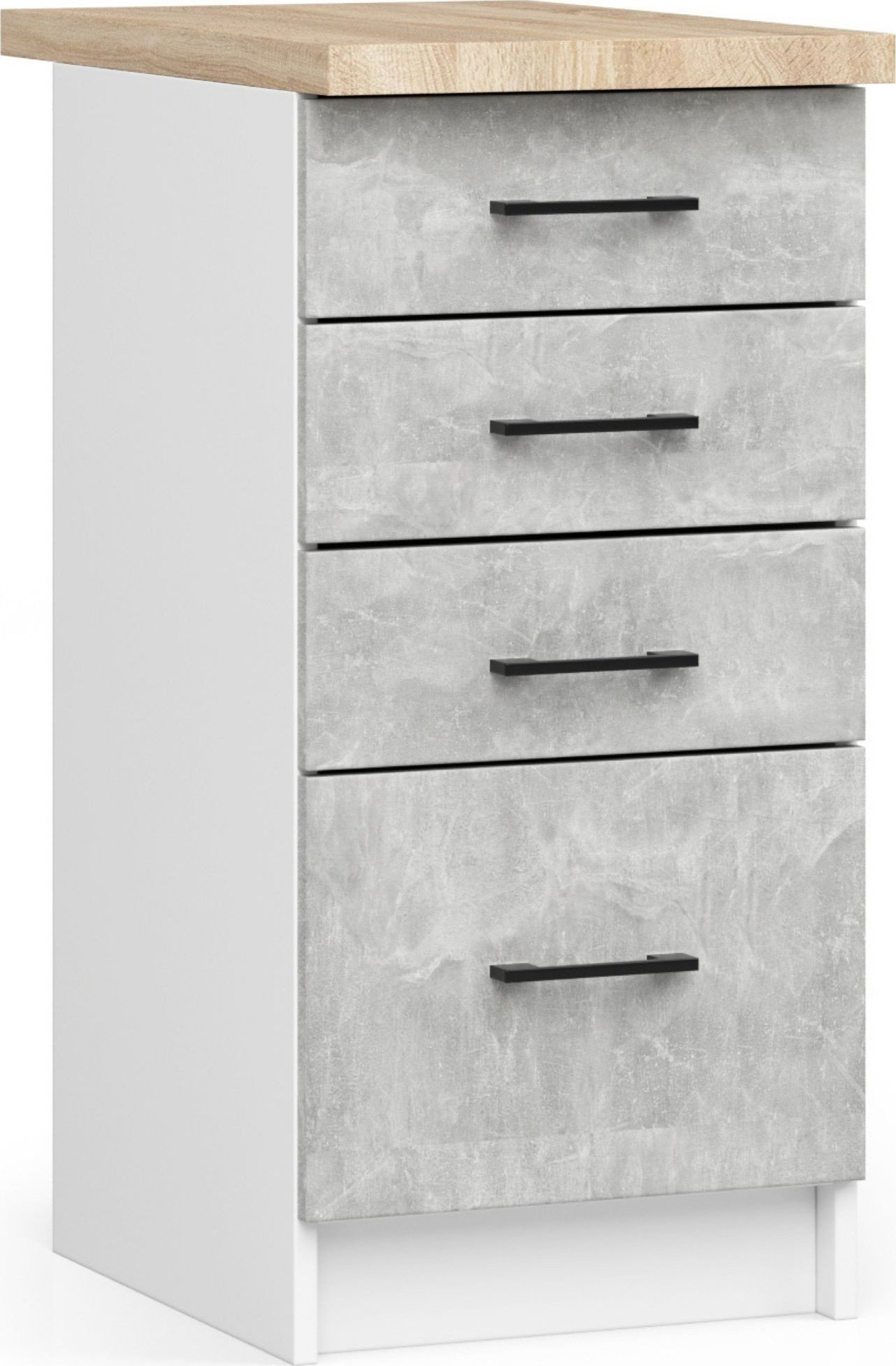 Fabryka Mebli Akord SZAFKA KUCHENNA OLIWIA S 40cm 4S BIAŁA-BETON