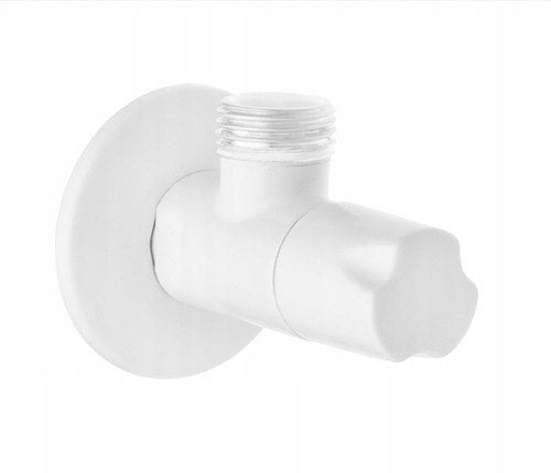 Invena zawór kątowy z głowicą ceramiczną 1/2"x3/8", biały ZW-49-00B-W