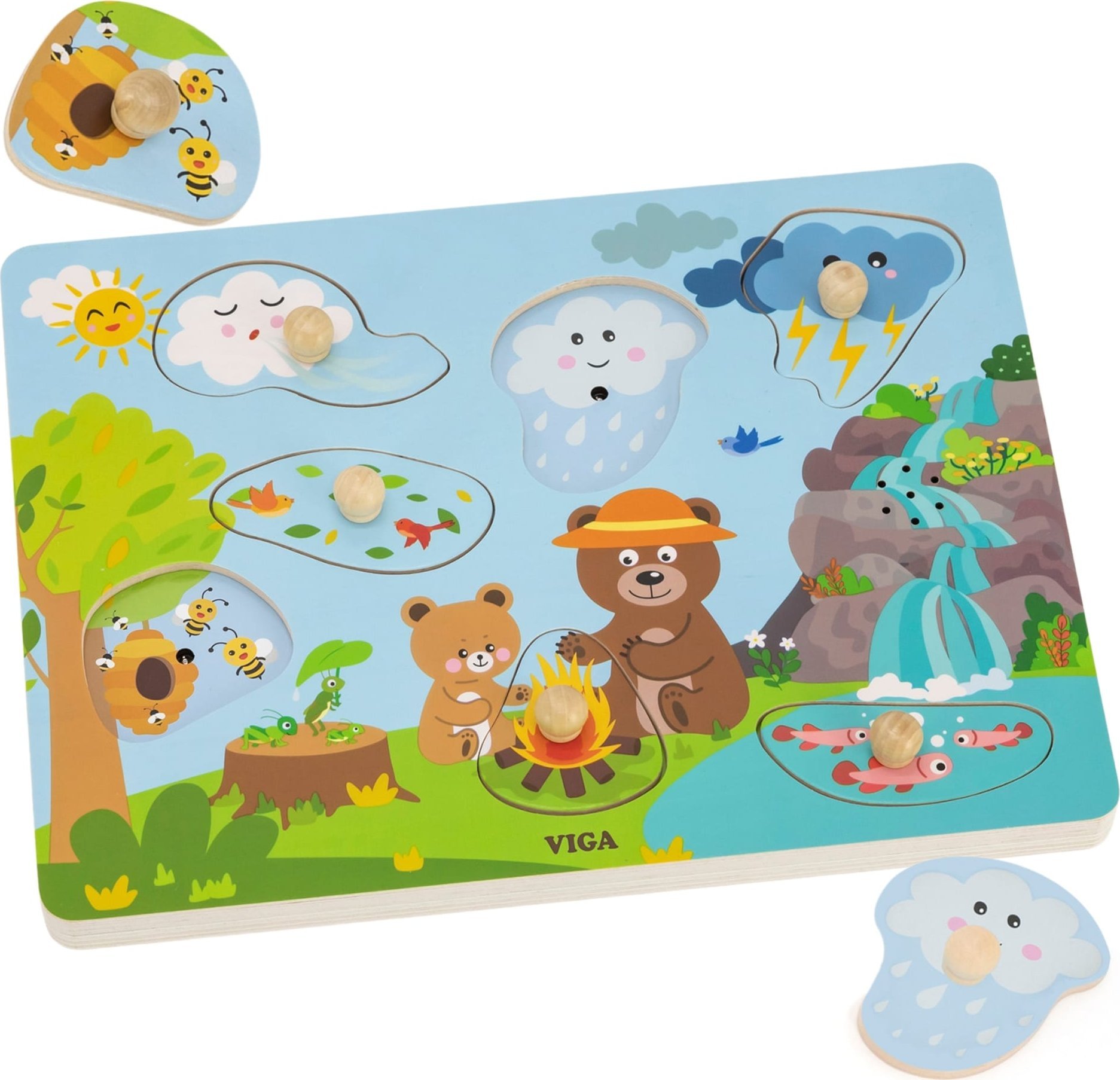 VIGA Puzzle Dźwiękowe Odkrywamy Naturę