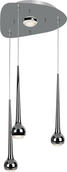 Lampa wisząca Witek Home Lampa wisząca Silver Tear AD11004-3+1