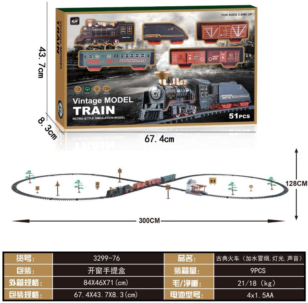 Kolejka z Funkcją Dymu Vintage
