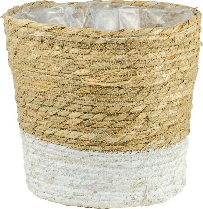 Tajemniczy ogród Kosz wiklinowy Moroccan biały osłonka XL 24,5cm