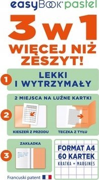 Oxford Zeszyt Oxford Easybook Pastel A5/60k kratka mix kolorów
