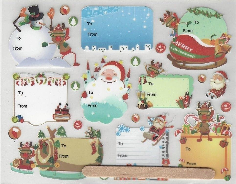 Naklejki na prezenty 16x20cm 9 wzorów