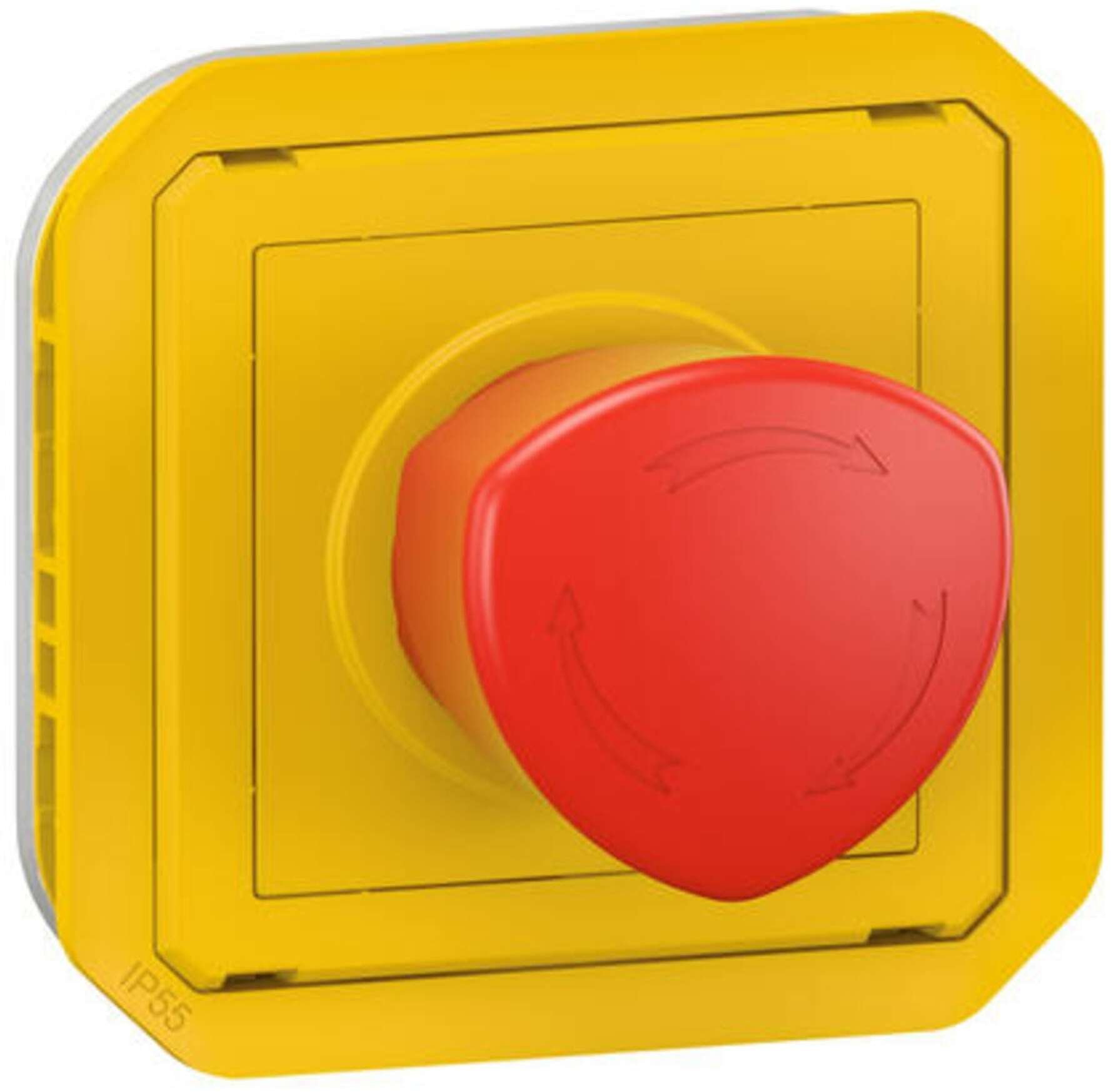 Legrand PLEXO 55 Przycisk włączenia awaryjnego obrotowy mechanizm 3A - 250V AC 069549L