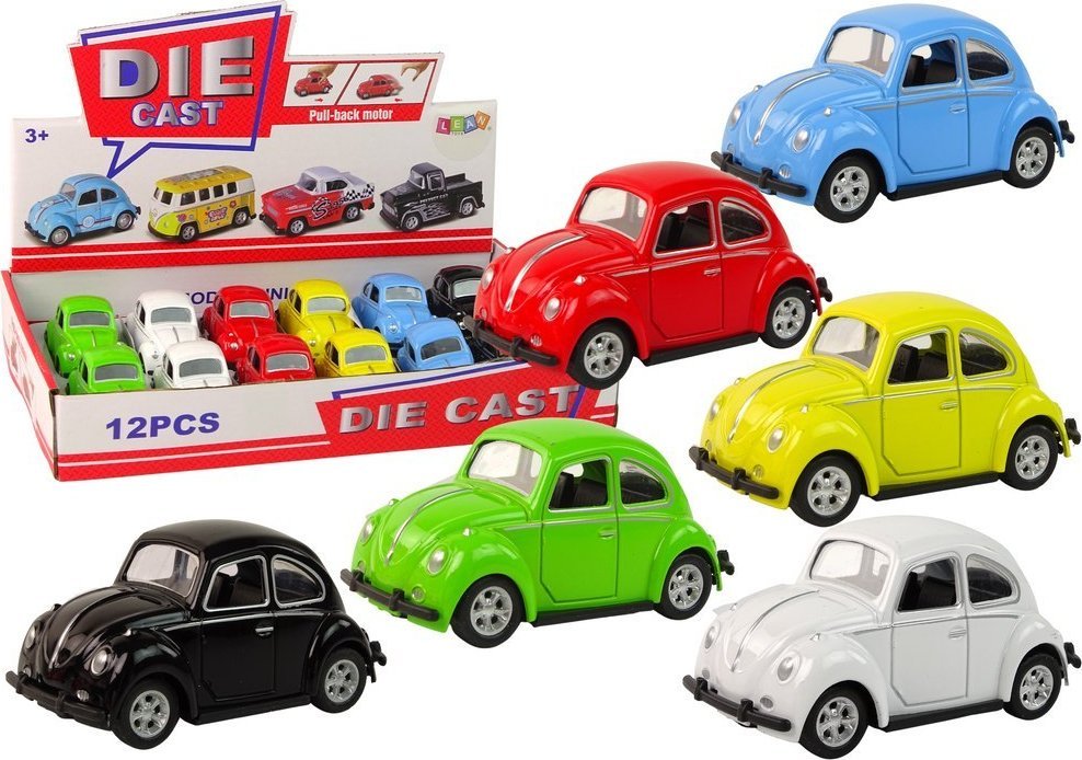 LeanToys Resorak Z Napędem Frykcyjnym Auto Osobowe Garbus 6 Kolorów