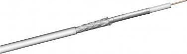 Przewód Goobay 100 dB kabel koncentryczny antenowy, ekranowanie 2x, CCS, 250 m, biały - Długość kabla 250 m