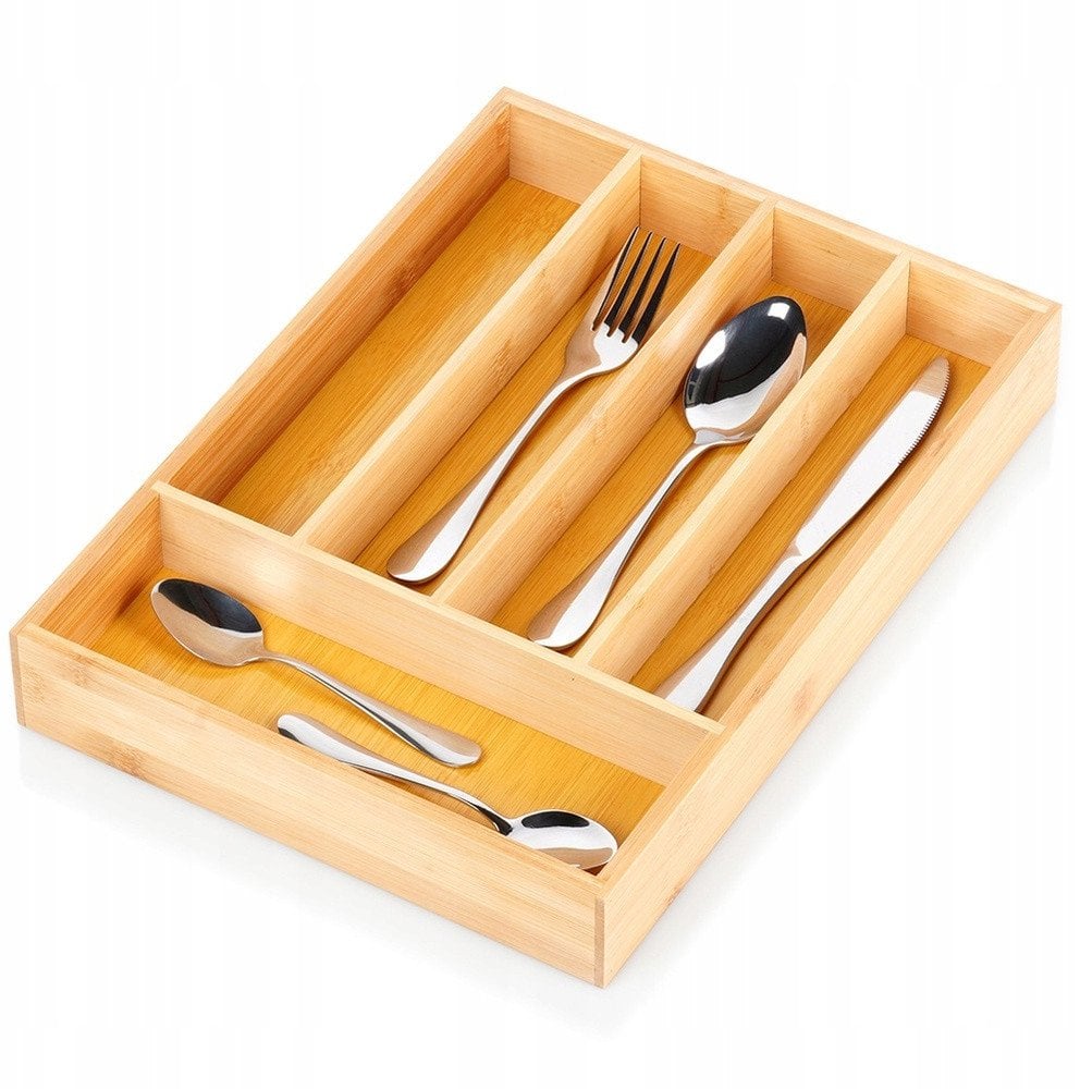Wkład na sztućce do szuflady szuflad organizer bambusowy 25x35cm VILDE 229199