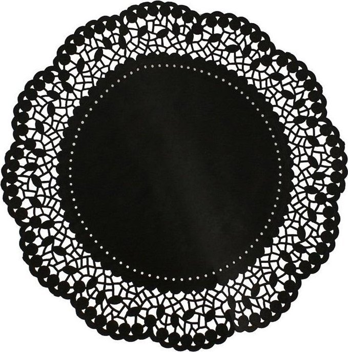 GoDan Serwetka dekoracyjna czarna 36cm 6szt