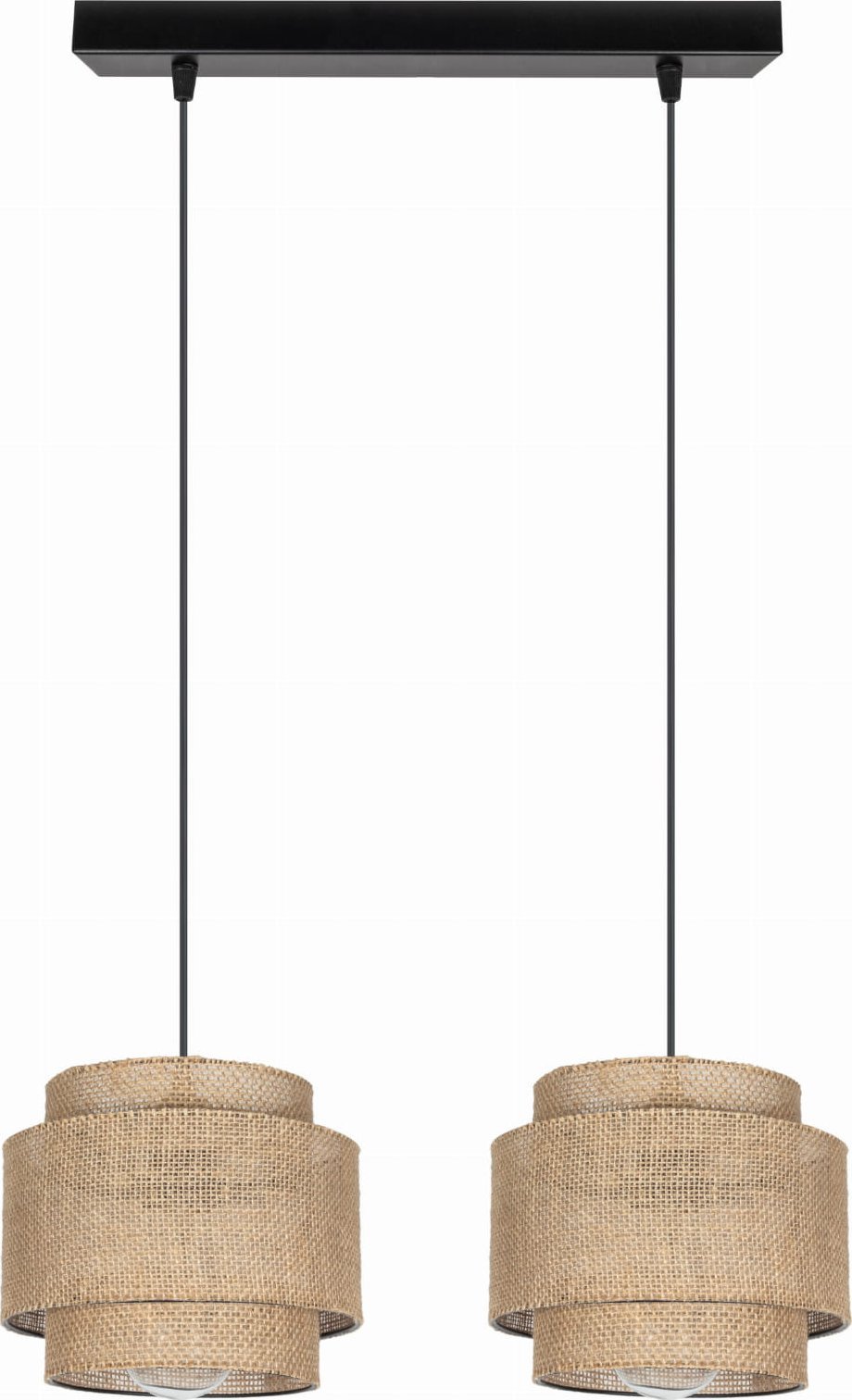 Lampa wisząca Solar Lampa wisząca sufitowa żyrandol BOHO len 2 żarówki