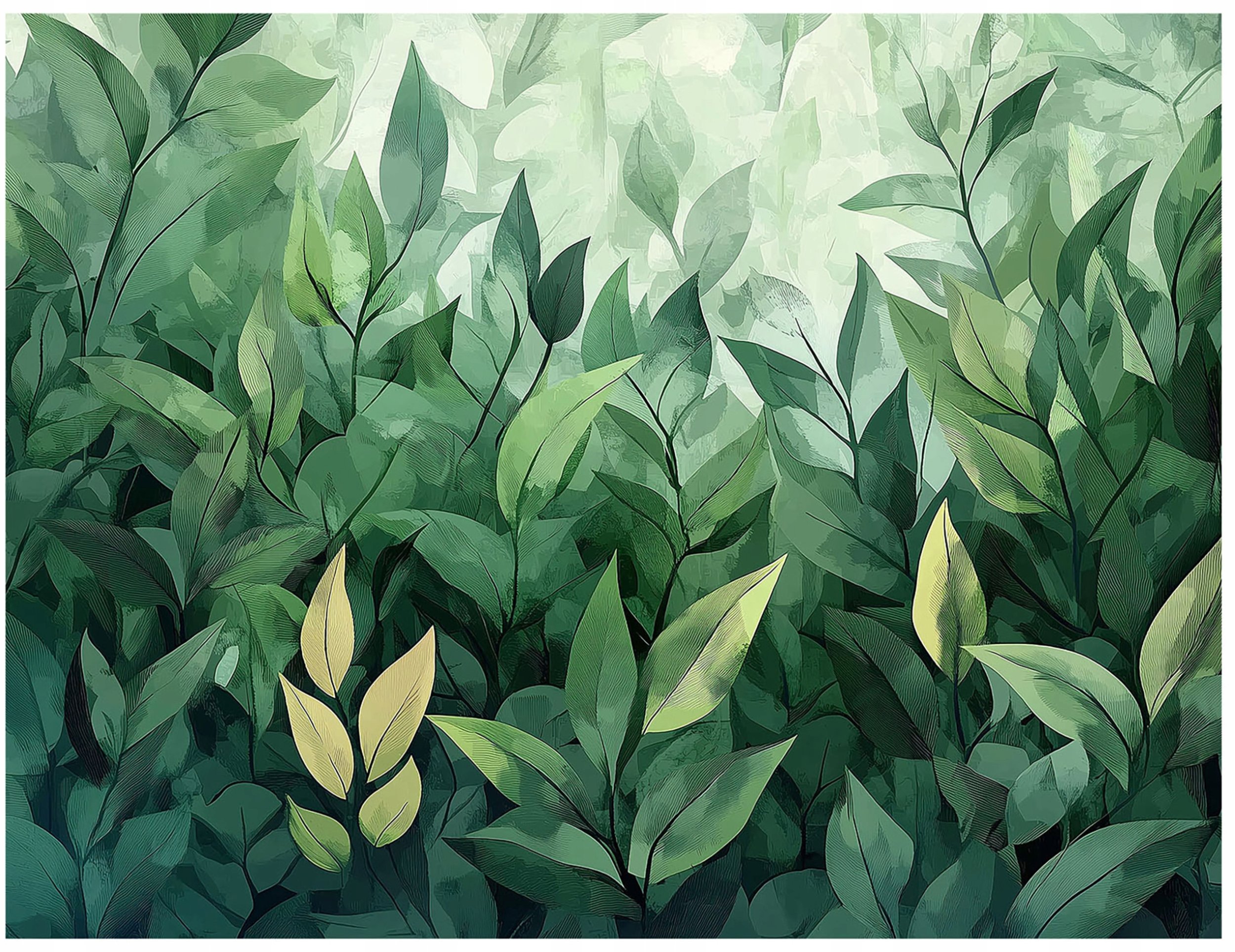 FOTOTAPETA LIŚCIE ZIELONE NATURA DO SYPIALNI SALONU KUCHNI TAPETA 300x210