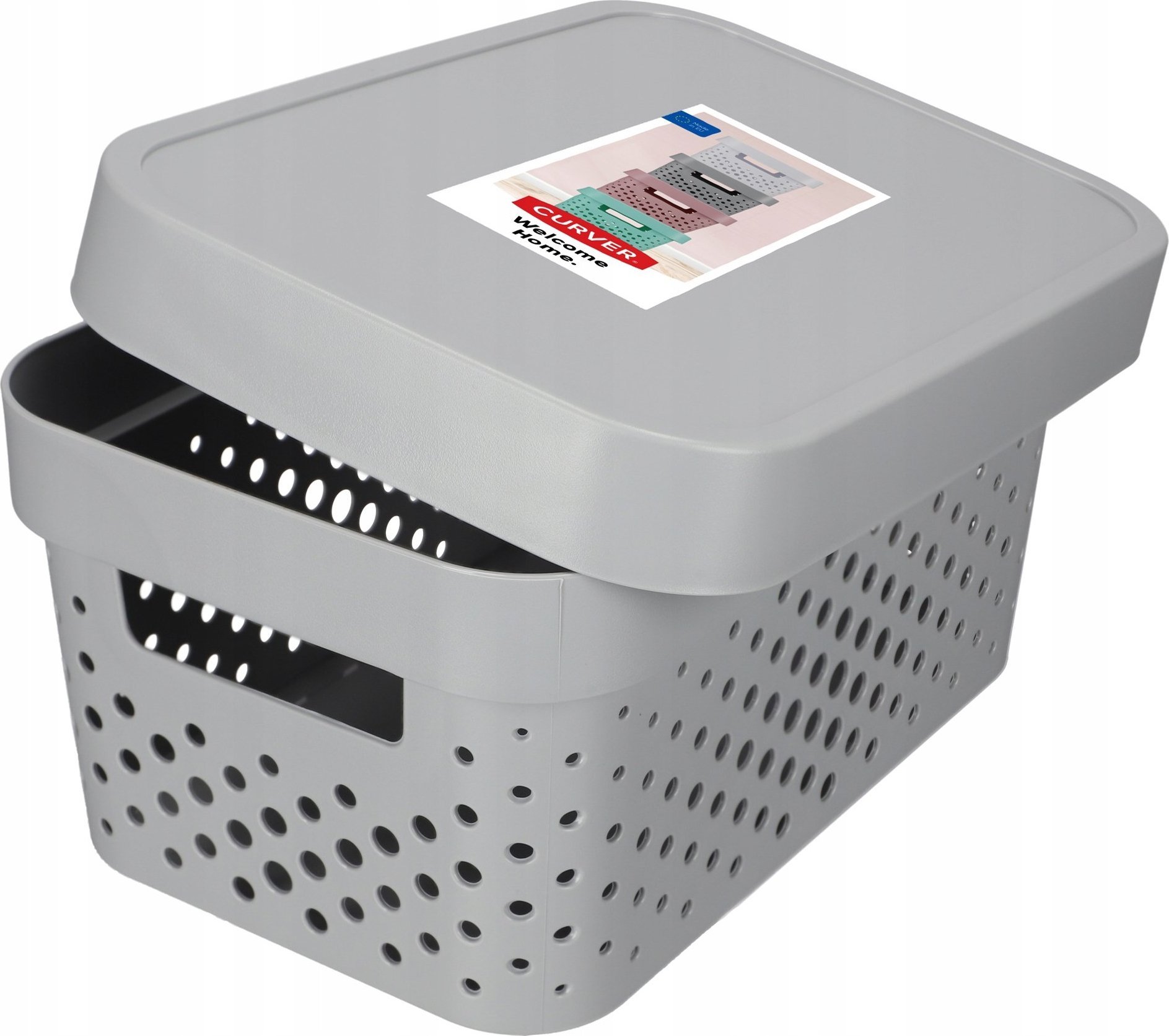 Kadax Curver Pojemnik Pudełko Z Pokrywką 4,5 L Szary