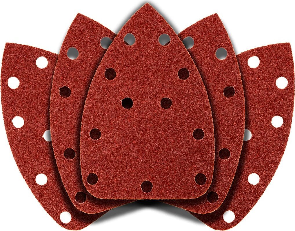 Graphite Papier ścierny na rzep delta 140 x 140 x 80 mm, K40, 5 szt., z otworami