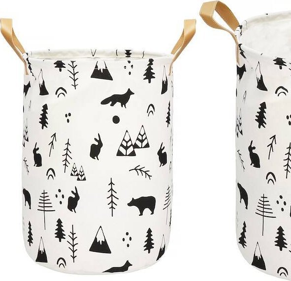 Springos Kosz do przechowywania zabawek i ubrań 43 L pojemnik z uchwytami kremowy UNIWERSALNY