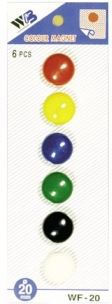 Argo Klips magnetyczny WF-20 6szt. mix kolorów