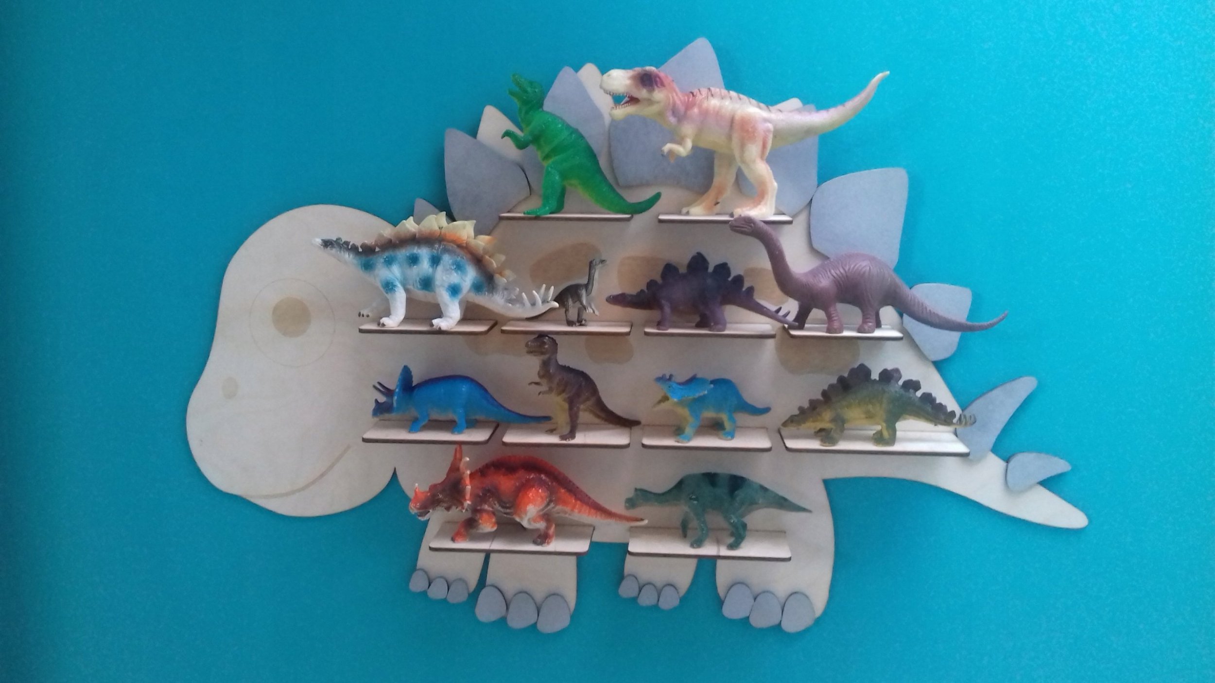 naSciane Półka na dinozaury resoraki samochodziki dinozaur